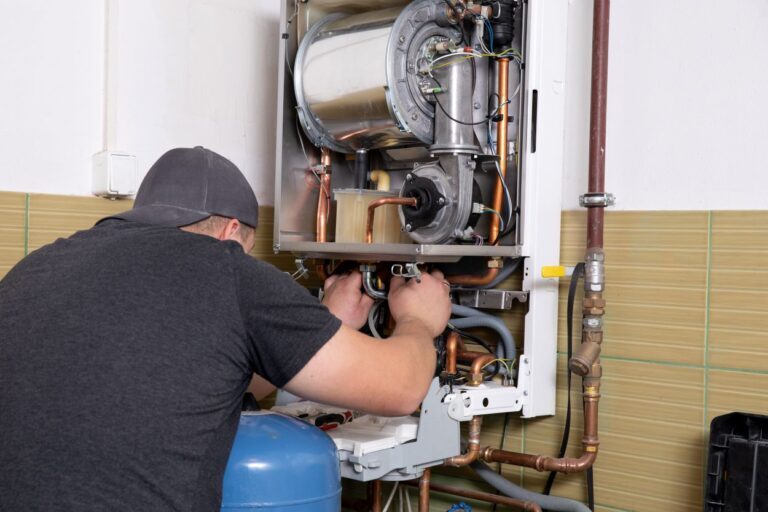 tech fixing boiler