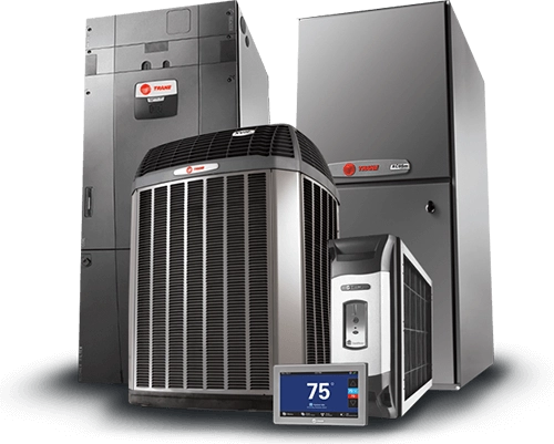 group of trane hvac units